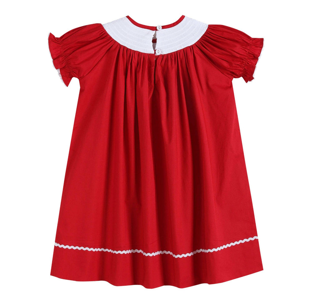 infant smocked christmas dress Red Santa and Reindeer Bishop size:24w AN Cap-Toe Womens Boots Size:S (Chest size 36