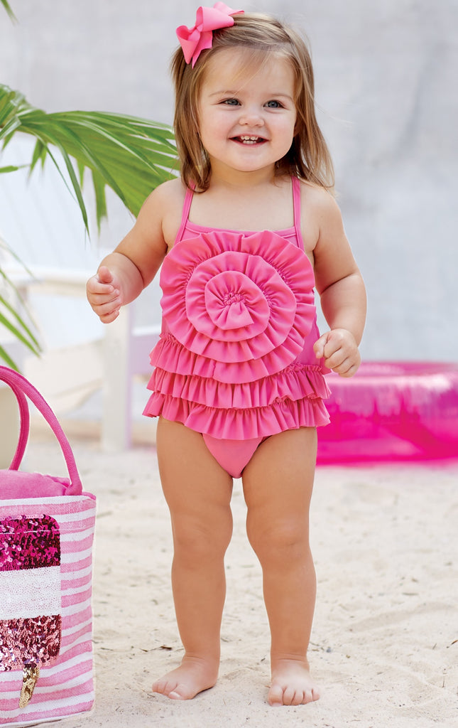 Mud pie pink seersucker deals swim