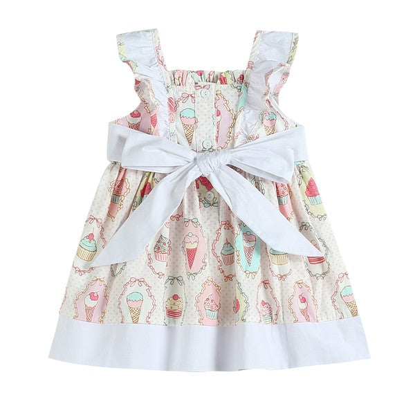 blue dress for baby girl Pink Cupcake Treats Ruffle A-Line Birthday Party Dress