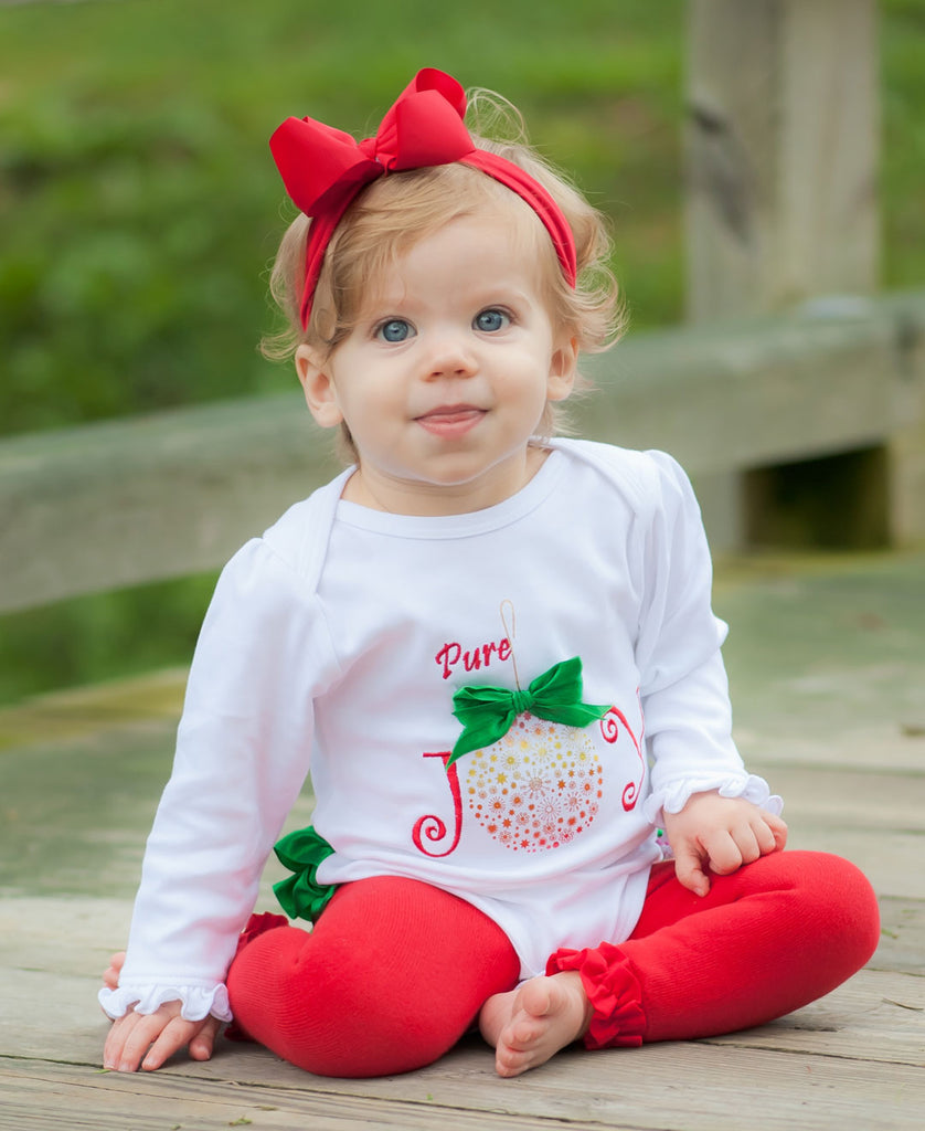 Red Footless Ruffled Tights | 0-6M 6-12M 2T-4T