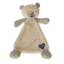 Gray Blue Plush Baby Bear Blankie