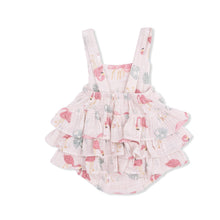 Flamingos Cotton Muslin Ruffle Sunsuit | 3-6M 6-12M 12-18M