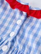4th of july Plaid Smocked Bloomer Set | 3 6 12 18 Months