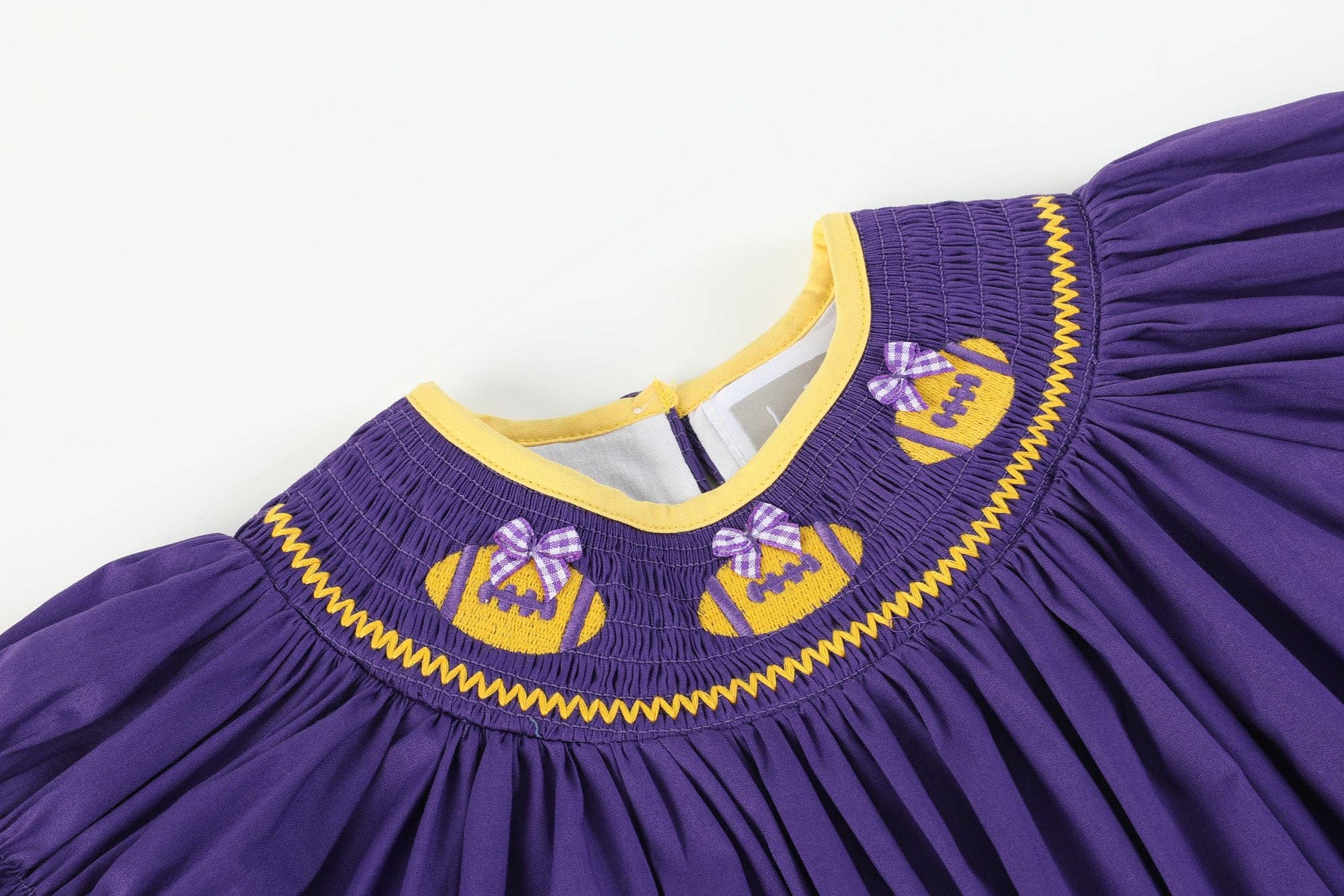 Bishop Dress Lsu Smocked Dress Purple And Gold Football Smocked Bishop Dress 3-6M 12-18M Bishop Dress Lsu Smocked Dress Purple And Gold Football Smocked Bishop Dress 3-6M 12-18M