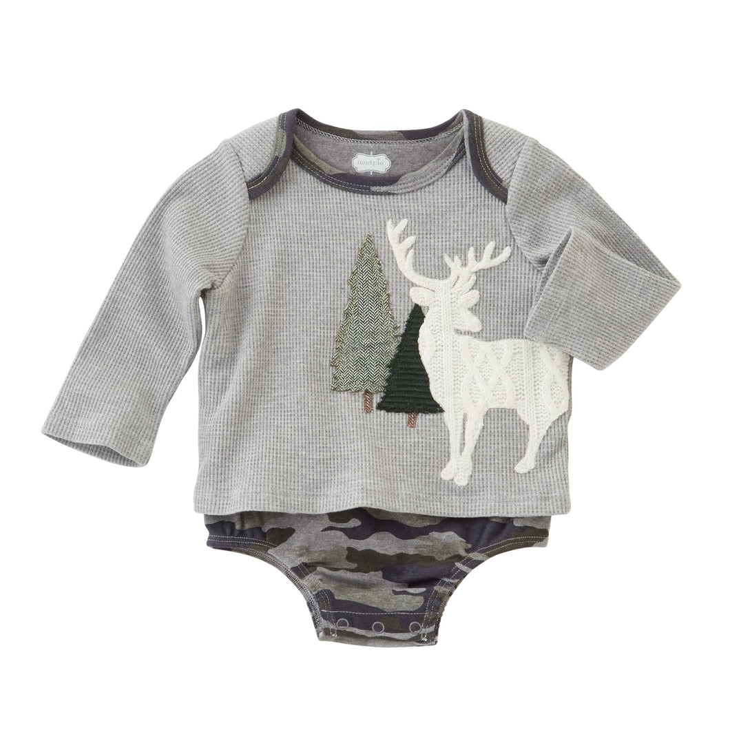 Camo Christmas Stag All In One Crawler | 0-3M 3-6M 6-9M 9-12M