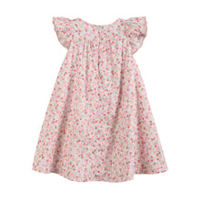 Pink Floral Strawberry Smocked Flutter Dress | 6-12M 12-18M 18-24M 2T 3T 4T 5Y 6Y