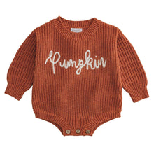 Pumpkin Patch Orange Sweater Bubble Crawler | 0-3M 3-6M