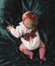 Classic Christmas Tartan Bow Bubble | 0-3M 3-6M