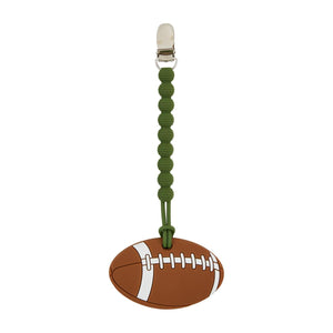 Football Clip On Silicone Teether