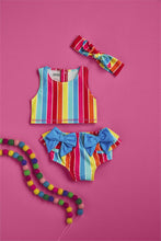 Rainbow Stripe Swimsuit & Headband Set | 4T 5T