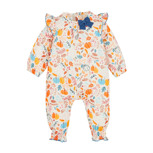 Pumpkin Patch Floral One-Piece | 3-6M 6-9M 9-12M