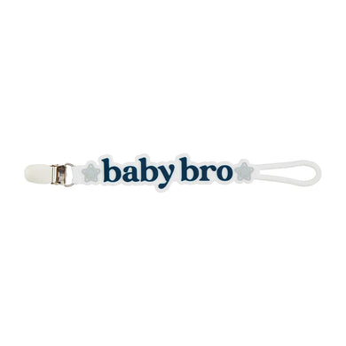 Baby Bro Blue Silicone Pacy Strap Pacifier Clip