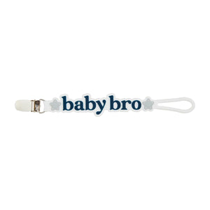 Baby Bro Blue Silicone Pacy Strap Pacifier Clip