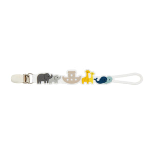 Noah's Ark Silicone Clip-On Pacy Strap Pacifier Clip