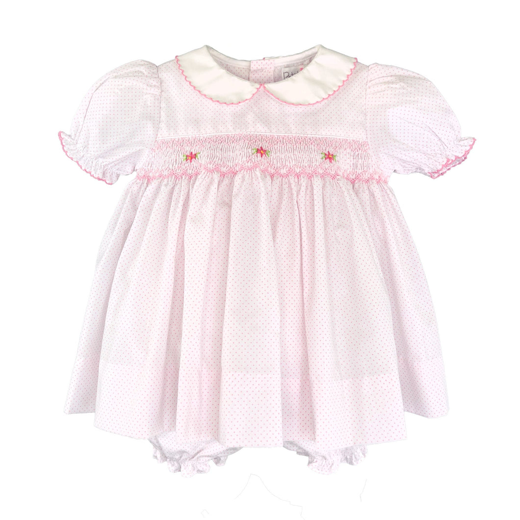 Pink Dot Smocked Dress Set | 3 6 9 Months
