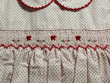 Red Dot Smocked Dress Set with Bonnet | Newborn