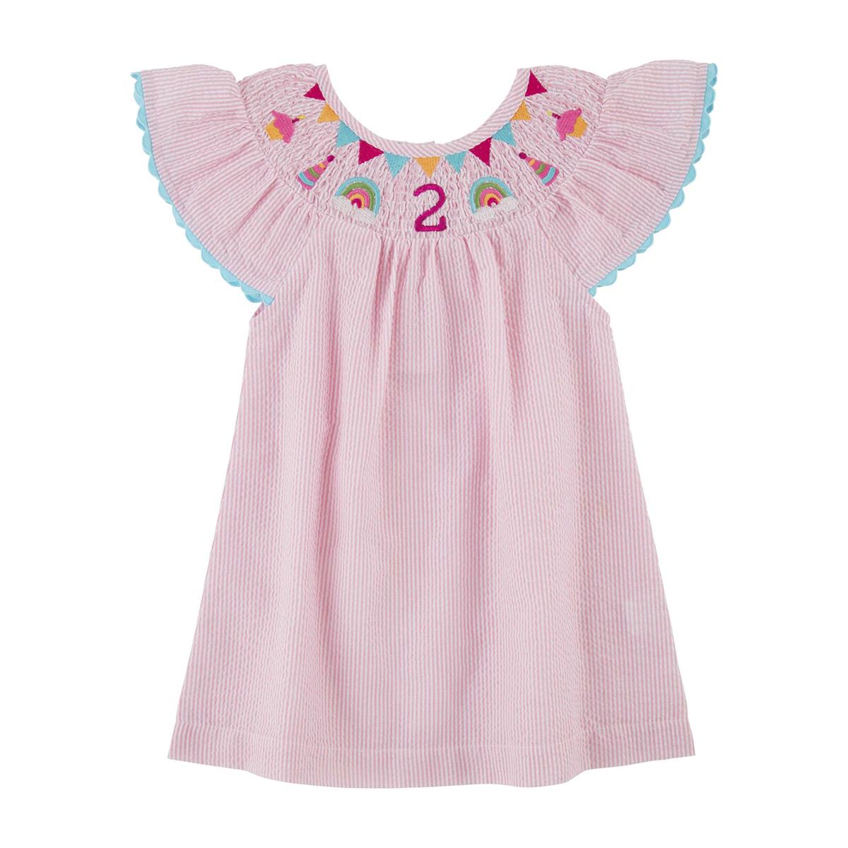 Pink Smocked 2nd Birthday Dress Pink Smocked 2nd Birthday Dress