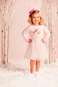 Season to Sparkle Pink Santa Tutu Dress | 12-18M 2T-3T 4T-5T