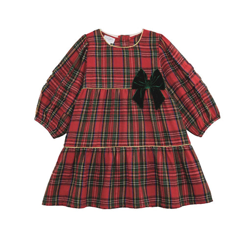 Classic Christmas Tartan Tier Dress | 2T 3T 4T 5T