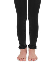 Charcoal Pima Cotton Ruffle Footless Tights | 18-24M 2-4Y 4-6Y