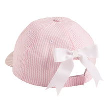 Big Sis Pink Stripe Embroidered Hat with Bow