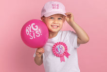 Big Sis Pink Stripe Embroidered Hat with Bow