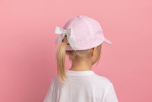 Big Sis Pink Stripe Embroidered Hat with Bow
