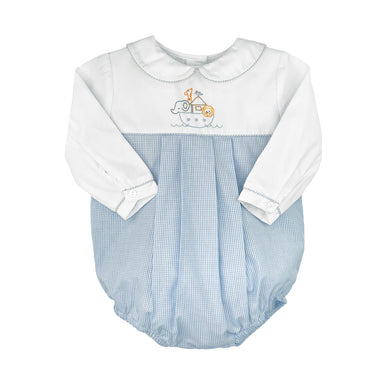 Noah's Ark Embroidered Blue Bubble | Newborn 3 6 Months