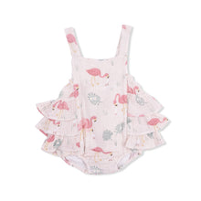 Flamingos Cotton Muslin Ruffle Sunsuit | 3-6M 6-12M 12-18M