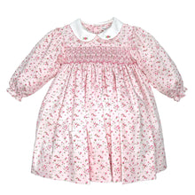 Pink Floral Dress and Bloomer with Corded Smocking and Embroidery | 3 6 9 Months