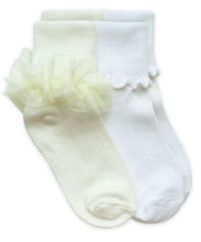 Jefferies Ruffle & Ripple Edge 2 Pk Socks | NB INF TOD XS