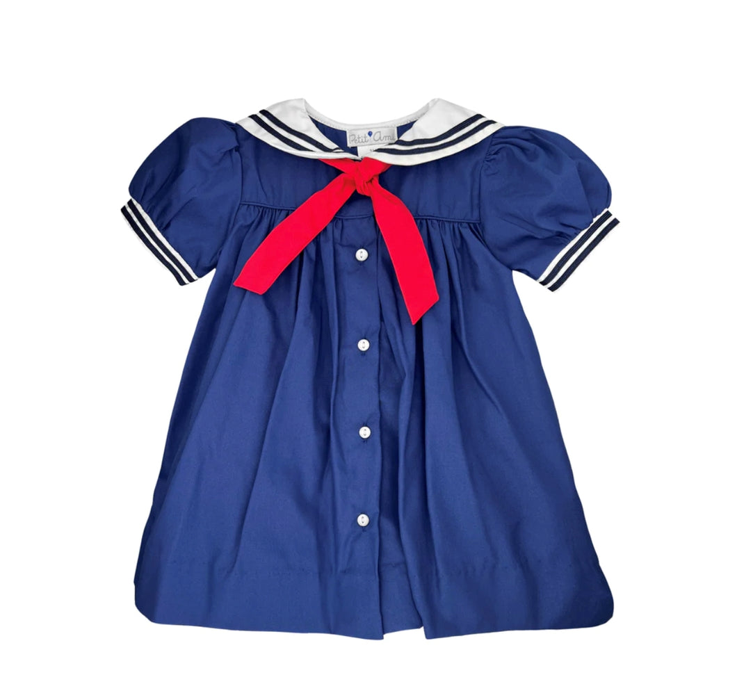 Navy Nautical Sailor Dress | 9 Months