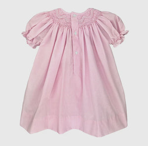 Pink Check Bishop Zig Zag Smocked Dress Set | 3 6 9 Months