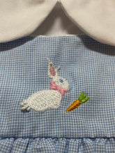 Blue Check Embroidered Easter Bunny Dress Set | 3 or 9 Months