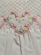 Pink Fully Smocked Floral Heart Embroidery Dress Set | 18 24 Months