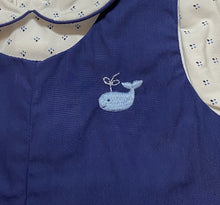Navy Romper with Whale Embroidery & Printed Shirt | 3 6 9 Months