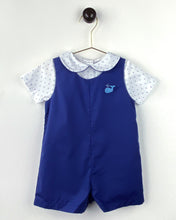 Navy Romper with Whale Embroidery & Printed Shirt | 3 6 9 Months