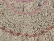 Ivory and Pink Floral Smocked Top and Pink Check Pantaloon Bloomer Set | 12 Months