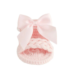 Pink Crochet Sandal with Bows | Newborn