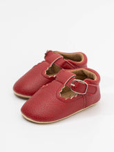 Red Baby Girls T-Strap Scalloped Buckle Shoes | 6-12M 12-18M