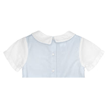 Blue Shortall with Pintucks and Side Tabs | 12 18 24 Months