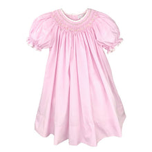 Pink Check Floral Trimmed Bishop Smocked Dress | 2T 3T 4T