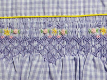 Lavender Gingham Sun Dress with Corded Smocking | 2T 3T 4T