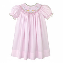 Pink Dress with Easter Bunny Bishop Smocking | 2T 3T 4T