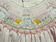 Pink Dress with Easter Bunny Bishop Smocking | 2T 3T 4T