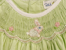 Lime Green Check Easter Bunny Smocked Dress Set | 6 12 18 24 Months
