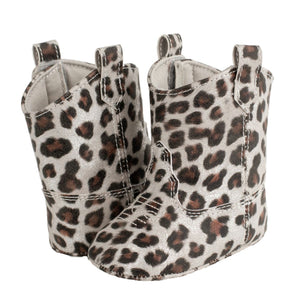 Shimmer Leopard Print Western Boots | Baby Size 0 1 2