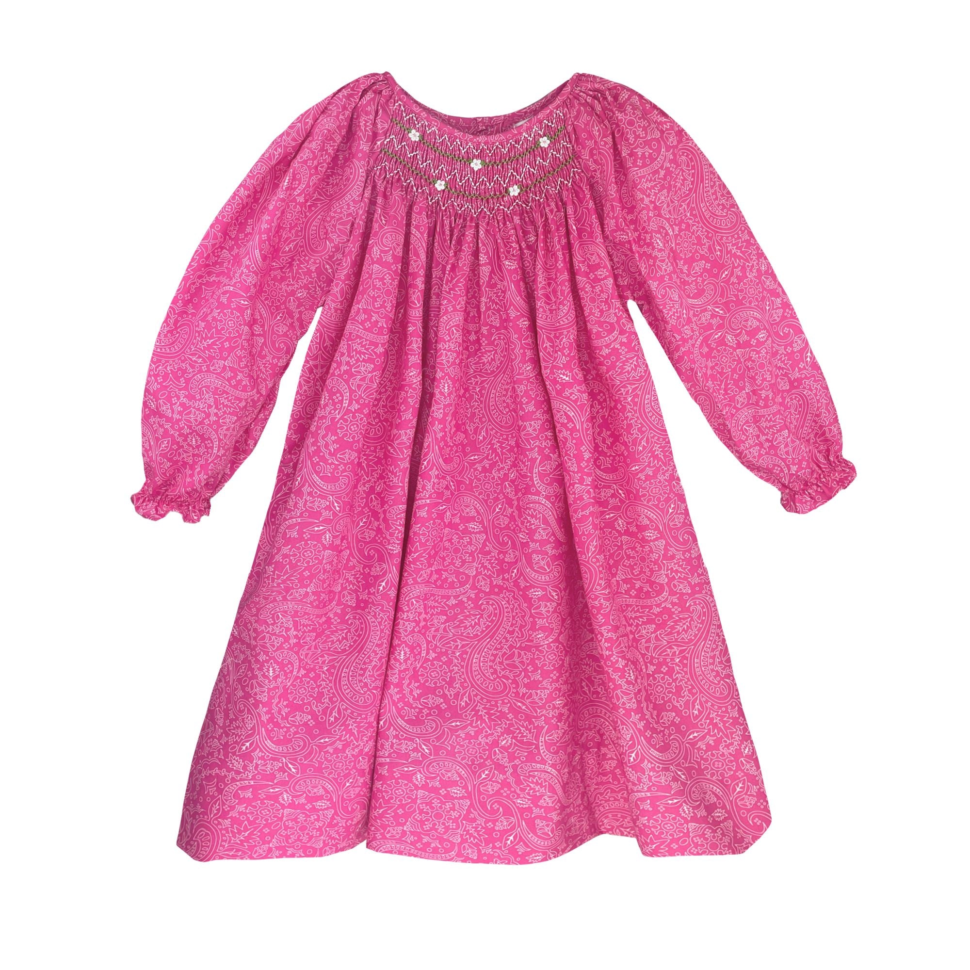 Pink Paisley Print Smocked Dress Set | 12 18 24 Months Little Footprints Children's Shop Pink Paisley Print Smocked Dress Set | 12 18 24 Months Little Footprints Children's Shop