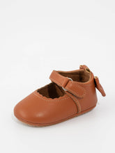 Scalloped Heel Bows Mary Jane Brown Shoes | 0-6M 6-12M 12-18M