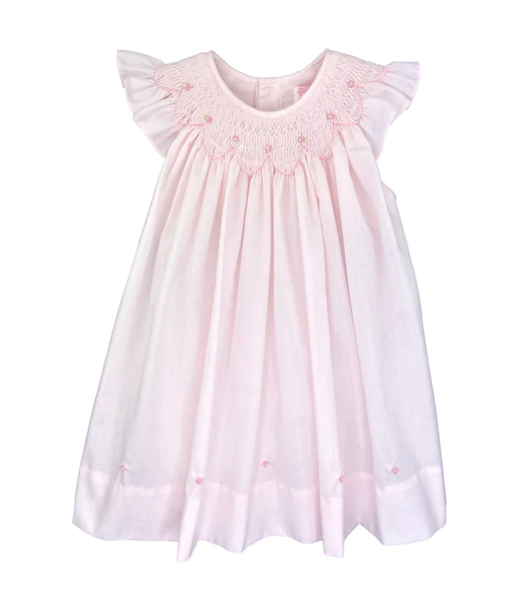 Pink Bishop Smocked Rosebud Dress Set | 24 Months